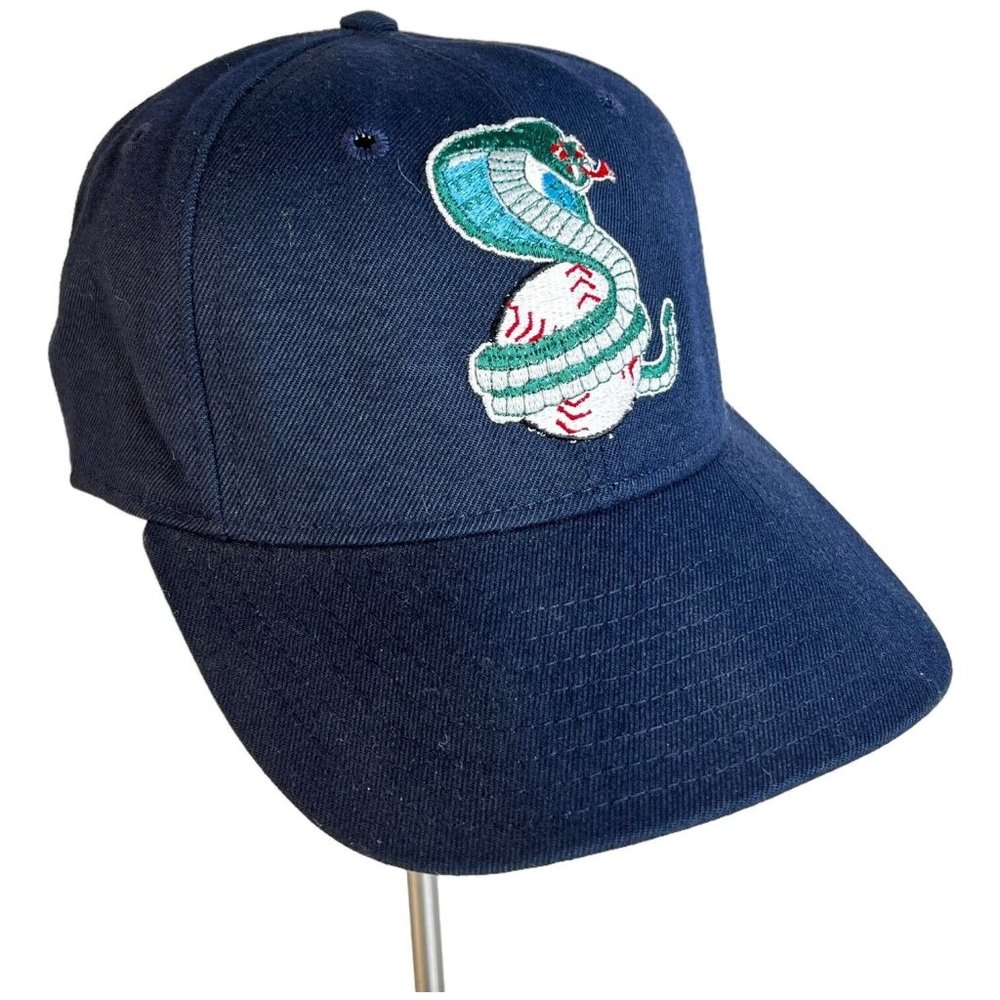 DeLong Kissimmee Cobras Baseball Hat Fitted 7 1/4‎ Cap Made USA Minor League FL